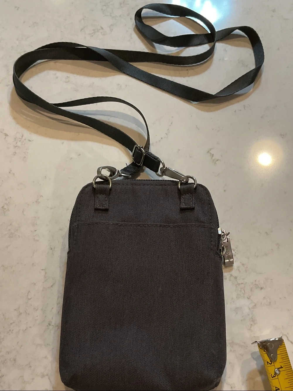 Baggallini True Classic Take Two RFID Crossbody graphite gray LIKE NEW